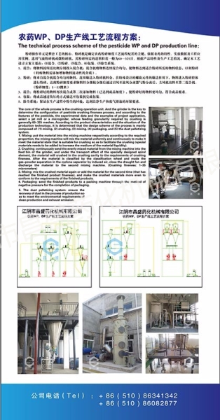 農(nóng)藥WP、DP生產(chǎn)線工藝流程方案